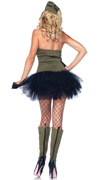 F66133 USO Army Girl Fancy Dress Costume